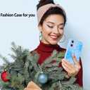 Fiyart Designed for iPhone 16 Case Cute Flower Floral Sunflowers Design,Soft Slim TPU Anti-Scratch Phone Cover for Women Girls 6.1"-Blue