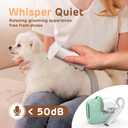 HEAPETS Dog Grooming Vacuum Kit - 3L Vacuum with 7 Tools, Low Noise Electric Clipper and Brush for Pet Shedding at Home, Green