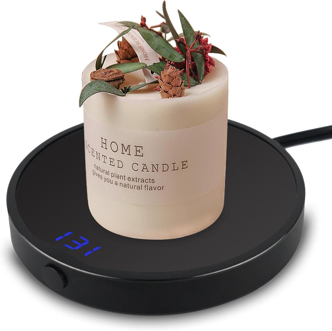 Candle Warmer, Mug Warmer for Desk, Coffee Mug Warmer, Coffee Cup Warmer with Auto Shut Off (Black)