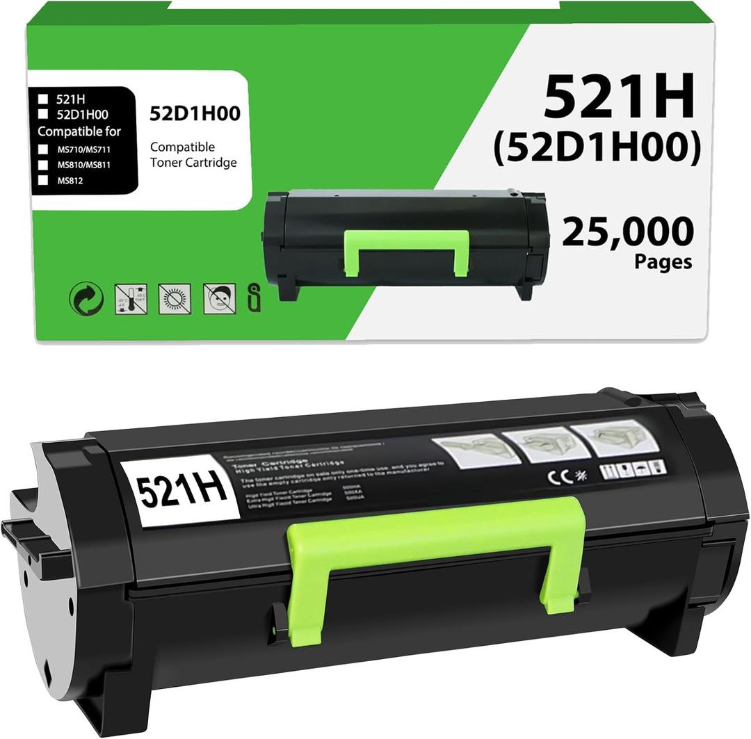 521H 52D1H00 Toner Cartridge Compatible for Lexmark MS810 Toner 521H 52D1H00 for MS810n MS810dn MS810de MS811 MS811n MS811dn MS811dtn MS812 MS812dn MS812de MS710 MS710n MS711 MS711dn Printer