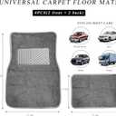 4PCS Car Floor Mats, Anti-Slip Waterproof Car Carpets with Safety Heel Pad, Heavy Duty Floor Mat for All Weather Protection, Universal Trim to Fit for Sedans Trucks SUVs (Gray)