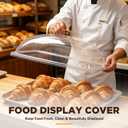 Blulu 2 Pcs 13" x 21" Polycarbonate Clear Dome Display Cover Food Dome Lid