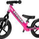 Strider 12 Sport Bike - No Pedal Balance Bicycle for Kids 1 to 4 Years - Includes Safety Pad, Padded Seat, Mini Grips & Flat-Free Tires - Tool-Free Assembly & Adjustments