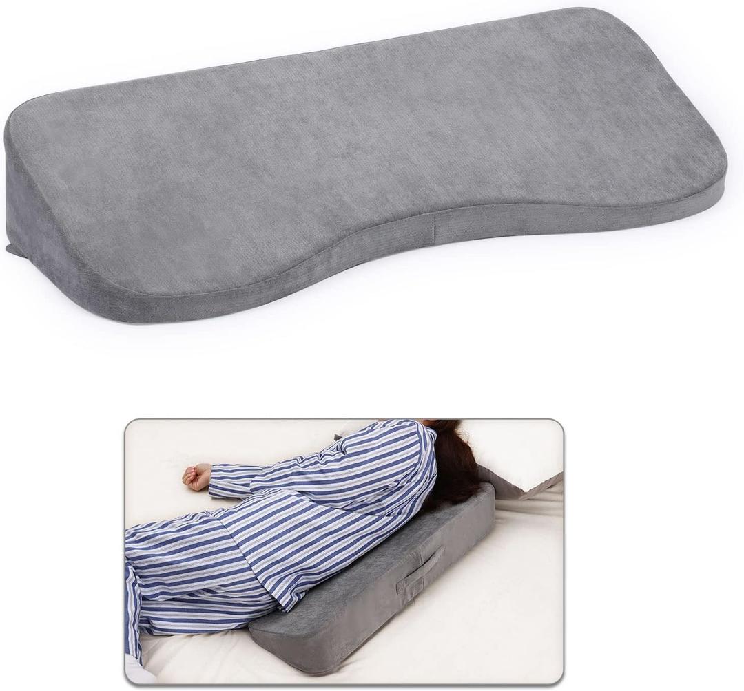 TANYOO Long Wedges for Bed Positioning Pillow for After Surgery Curved Shaped Medical Wedge Pillows for Seniors to Prevent Bed Sore and Improve Healing Process No-Slip Bottom Height 5 Inch