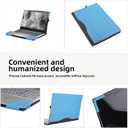 Laptop Case for Dell Pro 16 Plus PB16250 PB16255 16 All Inclusive Drop Case PU Leather Inside Pocket Cover (Sky Blue)