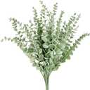 DomeStar 30PCS Artificial Eucalyptus Stems, 15" Fake Greenery Branches Bulk, Lifelike Eucalyptus Leaves for Wedding Bouquets, Table Centerpieces, Wreath DIY Crafts