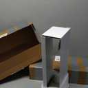 Floating Bookends Wall Mounted Metal Display Shelf (Set of 2) White