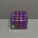 Emopeak 24Pcs Christmas Balls Ornaments for Xmas Christmas Tree - 4 Style Shatterproof Christmas Tree Decorations Hanging Ball for Holiday Wedding Party Decoration (Purple, 1.6"/4.2CM), 2 Pack