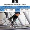 ZFiSt 3 Pair Sport Compression Socks Men Women, Compression Stocking Nurse Socks for Edema Travel (XXL)