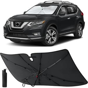 EcoNour Foldable Windshield Sun Shade & Window Tint Fit for 2014-2018 2019 2020 Nissan Rogue Sunshade, Front Car Window Shades Sun Visor, UV Protection, Heat Blocker, Car Accessories