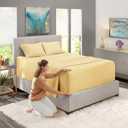 Nestl King Size Sheet Set, 4 Piece Extra Deep Pocket (18-24 inches), Microfiber, Hotel Luxury, Soft, Breathable, Wrinkle-Free, Easy to Care, Vanilla Yellow