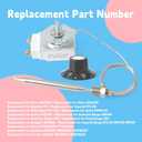 60125401 Deep Fryer Thermostat with Knob Switch Compatible with Pitco 2-SG14C-S/FD Fryer, 1/4" Male Pipe Thread Stuff Box, Replacement for Imperial 1175 for American Range 11113, 200-400F