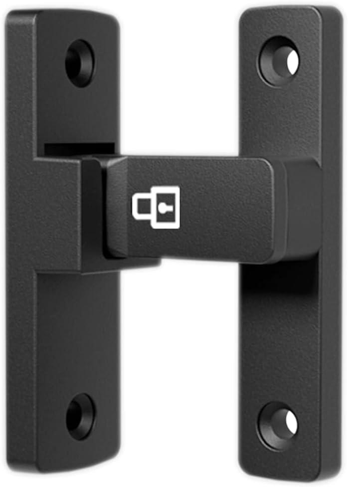 ETEKJOY Heavy-Duty Flip Latch Lock 90/180 Degree Sliding/Swinging Door Lock Latch Bolt for Gate Barn Garage Garden Fence Shed Window Cabinet (Black+Luminous, 90 Degree)