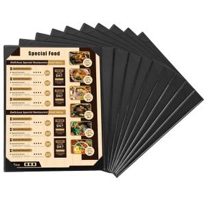2 x MAOPINER 10PCS 8.5"x11" Menu Cover,Single Restaurant Menu Cover,Menu Holder
