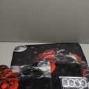 4Pcs Black Marble Shower Curtain Set, Gold Bathroom Sets Modern Abstract Shower Curtain Non-Slip Rug,Toilet Lid Cover,U Shape Mat,Waterproof Bathroom Decor Sets with 12 Hooks