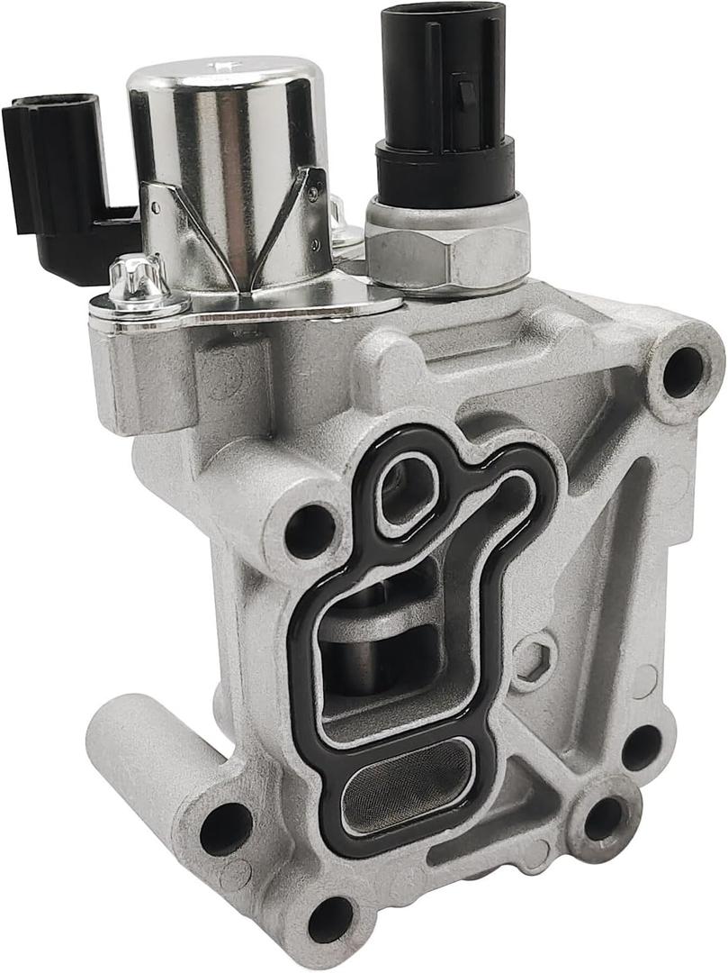 Engine Variable Valve Timing VVT Solenoid With Sensor Gasket Compatible with Acura ILX TSX, for Honda Accord Civic CR-V Crosstour L4 2.4L, VTEC Solenoid Spool Valve Replace OE# 15811-R40-A01, 918-080