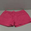 YOCUR Womens Lightweight Denim Shorts Casual Baggy Beach Outdoor Short Pants Elastic Waist High Waisted Pocket Workout Shorts (XX-Large, Red)