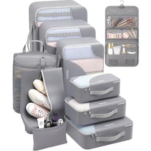 10 Set Packing Cubes for Travel, Gifts for Women Mom,Anti-Tearing Suitcase Organizer,OlarHike Vacation Essentials & Accessories for Cruise Ship