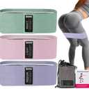 Booty Bands Set, Resistance Bands for Working Out, Exercise Bands for Women and Men Legs and Butt, Stretch Bands for Pilates, Yoga Starter Set (Light)