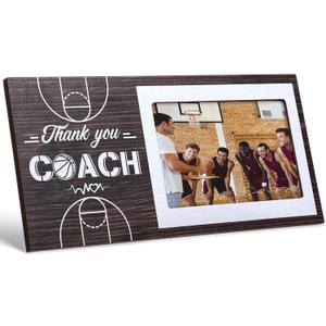 Sumind Sport Graduation Coach Picture Frame Football Softball Baseball Soccer Basketball Volleyball Graduation Photo Frame Thank You Coach Gift 4" x 6"(Basketball)