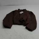 Xunger Women's Faux Suede Bomber Jacket Spring Lapel Pilot Coat Casual Oversized Long Sleeves Trendy Streetwear Outerwear (Coffee, Small)