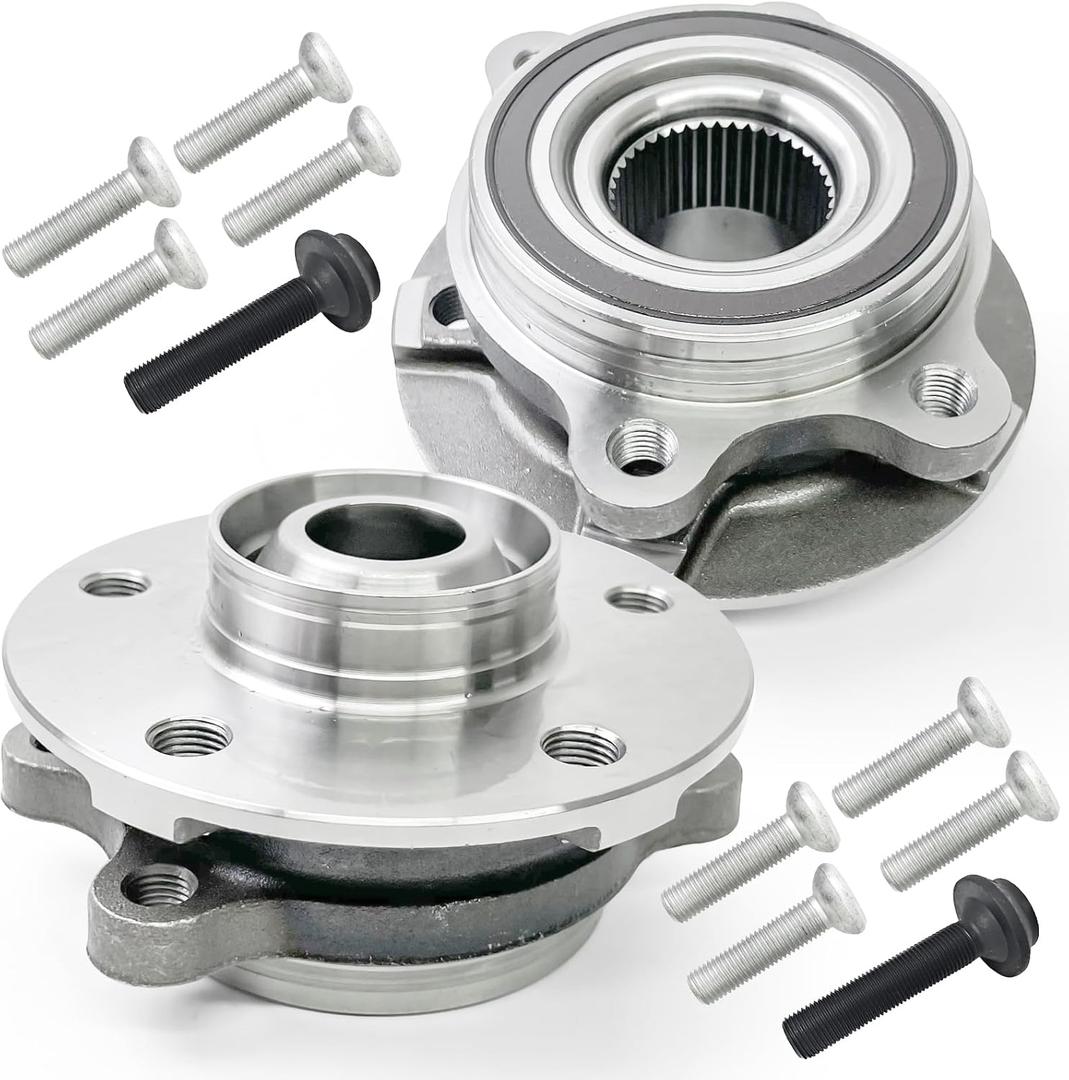 2Pcs 513301 Front/Rear Wheel Bearing Hub Assembly Compatible with Audi A4 A5 A6 2012-2014, A4/A5/A6/A7/A8 Quattro 10-14, Allroad 13-16, Q5 2010-2015, for Audi S5 S6 S7 S8 RS5 2013-2015, 5 Lugs w/ABS