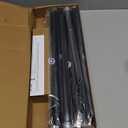 Heavy Duty Curtain Rods for Windows 66 to 120 Inch,1 Inch Adjustable Black Curtain Rod with Easy Installation and Modern Design,Decorative Long Drapery Rods with Metal Finials (A1,Black,30-120")