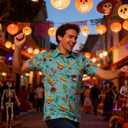 uideazone Golf Shirts for Men Dry Fit Polo Shirt Short Sleeve Moisture Wicking Golf Polos Performance Golf Tennis Shirt (Small, Funny Maxico Cactus)