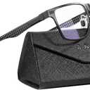 ANYLUV Blue Light Glasses Men, Upgraded Carbon Fiber Temple Gaming Computer Glasses for Men Women Anti Eye Strain Clear Lens ((Everyday Protection) 01- Black)