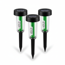 Crosslight Solar Powered Pathway Lights - Stainless Steel Outdoor White LED Lights, Waterproof for Garden, Yard, Patio, Lawn, Walkway - Decorative Ground Stake Lighting | Bronze