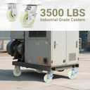 W B D WEIBIDA Heavy Duty Caster Wheels 5 Inch - 3500 LBS, PP Plate Castor Set of 4 with Double Ball Bearings, Non-Marking Industrial Swivel Casters for Hand Trucks, Carts, Industrial (2 Brake 2 Rigid)