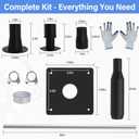 Generator Exhaust Extension Kit w/ 3 Universal Adapters, 59" Flex SS Hose, Fits Most Generators, 55% Exhaust Noise Reduction, Heat Shield, Fume Diversion for Garage/Shed/RV/Enclosed Space