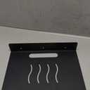 Steel Floating Shelves for Wall,Small Wall ShelfSuitable for Bedroom, Living Room, Bathroom, Kitchen, Office (Black, 11.81x8.46 in)