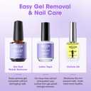 2 x Gellen Gel Nail Polish Remover Kit, Gel Polish Remover for Nails with Liquid Latex Tape Cuticle Oil and Manicure Tools, Quick & Easy Gel Remover in 3-5 Minutes, No Soaking Or Wrapping (0.57 Fl Oz (Pack of 3))