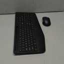 Wireless Keyboard and Mouse Combo - Full-Sized Ergonomic Keyboard with Wrist Rest, Phone Holder, Sleep Mode, 2.4G Quiet Keyboard for PC Laptop, Complete Work Setup for Office or Home -Trueque KM23 (1 PACK, Black)