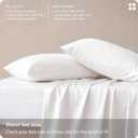 Bedsure Queen Sheet Set, Cooling Sheets for Queen Size Bed Set, Rayon Derived from Bamboo, PureWoven, Breathable & Soft, Deep Pocket Up to 16 Inches, Hotel Luxury Silky Bedding for Hot Sleepers, White