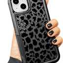 for iPhone 15 Case Black Leopard Cheetah, Heavy Duty Drop Tested Tough Rugged Full Body Protection Shockproof Protective Women Girls Men Case for iPhone 15 6.1''