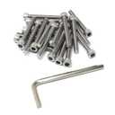 iexcell 20 Pcs M6 x 45mm Thread Pitch 1 mm Stainless Steel 304 Hex Socket Head Cap Screws Bolts Kit