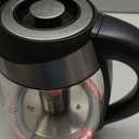 Chefman Electric Kettle with Temperature Control, 5 Presets LED Indicator Lights, Removable Tea Infuser, Glass Tea Kettle & Hot Water Boiler, 360° Swivel Base, BPA Free, Stainless Steel, 1.8 Liters