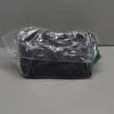 Large Makeup Bag, Portable Travel Makeup Bag Organizer for Women Girls with Makeup Brush Compartment & Two Side Pockets, Cosmetic Travel Bag Vertical Storage Toiletry Bag - Black (MEDIUM)