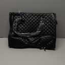 LOVEVOOK Lunch Tote Bag for Women, 15.6 Inch Laptop Bag with Insulated Lunch Compartment, Quilted Large Capacity Computer Handbag with Purse for Business, Work, Nurse, Office, Collage, Casual, Black