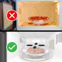 HOVER COVER Magnetic Microwave Splatter Cover, Clear Microwave Cover for Food - Vented & Magnetic, 12-inch, Food Grade Plate Cover, BPA Free - Black