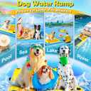 Inflatable Water Ramps,Multi-Use Large Dog Floats Ladder for Pool Boat Dock Lake,Non-Slip One-piece Ramp Mesh Swimming Plank for Adults Children Dogs Up to 240 lbs,Swimming Float Water Toys
