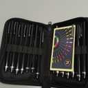 Micro-Line 14 Pens With Case, Fineliner, Multiliner, Archival Ink, Waterproof, Journaling, Illustration, Architecture, Technical Drawing, Outlining, Scrapbooking, Manga, Writing, Rock Painting Black