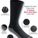 Dickies Men's Dri-tech Original Moisture Control Crew Socks, Available in M-xxl (6, 12, 18 Pairs) (Black, M)