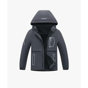 MGEOY Boys Girls Rain Jacket Lightweight Waterproof Hooded Fleece Lined Raincoat Windbreakers for Kids (130)