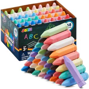 JOYIN 48 PCS Cone Shaped Washable Sidewalk Chalks Set, 12 Colors, Non-Toxic Jumbo Chalk Set for Art Play, Sidewalk Colored Outside Washable Set for Summer Outdoor Games and Chalkboard Drawing JOYIN 48 PCS Cone Shaped Washable Sidewalk Chalks Set, 12 Colors, Non-Toxic Jumbo Chalk Set for Art Play, Sidewalk Colored Outside Washable Set for Summer Outdoor Games and Chalkboard Drawing