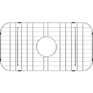 Sink Grid for Bottom Rinse - Lordear Sink Protectors for Kitchen Sinks Universal Bottom Grid 24.09 x 12.6 Inch 304 Premium Stainless Steel Protector Grid Sink Grate Rack - Center Drain