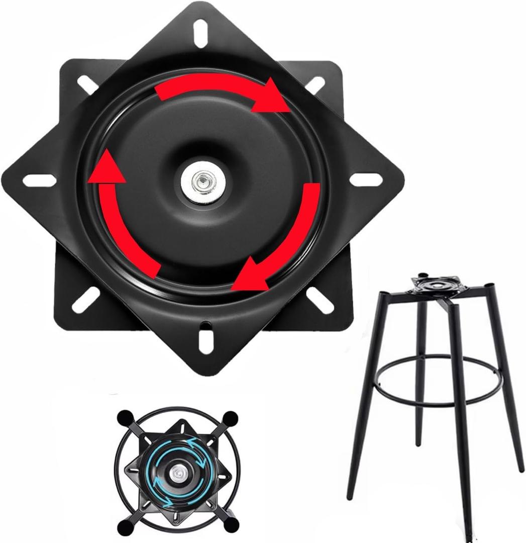 ANTFEES Heavy Duty Bar Stool Swivel Replacement for Recliner Chair, Seat Swivel Base Barstools Swivel Mount Plate, Ball Bearing Swivel Boat Seat, 6 inch