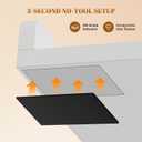 GCCSJ Washer Dryer Countertop, 54" Width x 27.5" Depth Wood Laundry Topper with Edge & Non-Slip Pads for Laundry Room Organization Storage & Clothes Folding, White